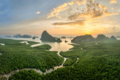 Dawn's Embrace at Phang Nga Bay